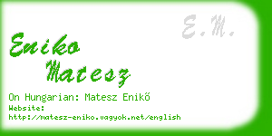 eniko matesz business card